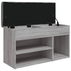 Panca Porta Scarpe Grigio Sonoma 82x32x45,5cm Legno Multistrato