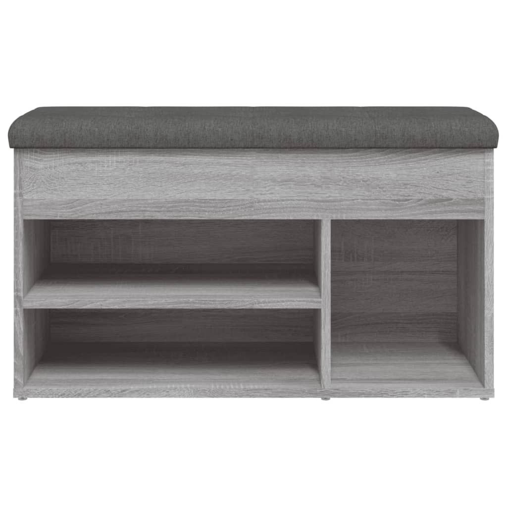 Panca Porta Scarpe Grigio Sonoma 82x32x45,5cm Legno Multistrato