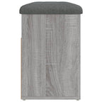 Panca Porta Scarpe Grigio Sonoma 82x32x45,5cm Legno Multistrato