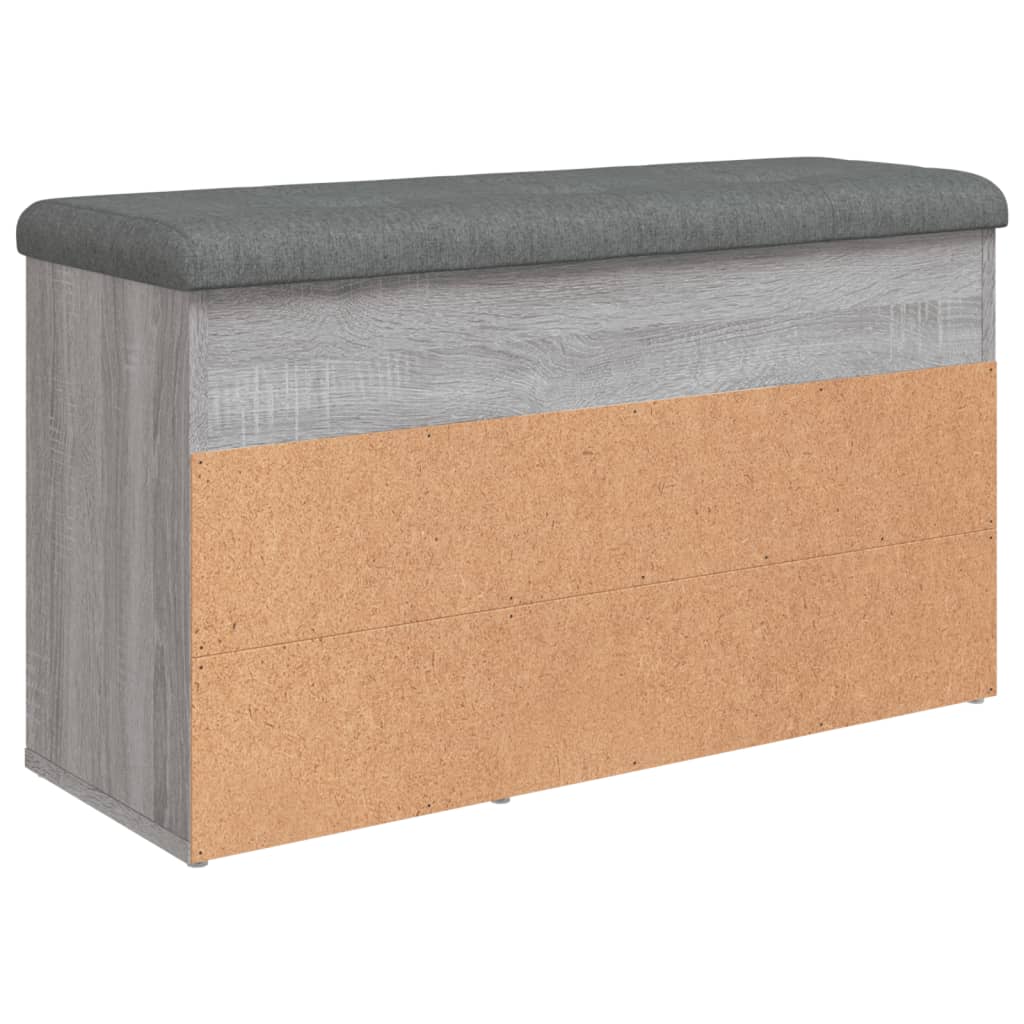 Panca Porta Scarpe Grigio Sonoma 82x32x45,5cm Legno Multistrato