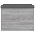 Panca Portaoggetti Grigio Sonoma 62x42x45 cm Legno Multistrato