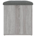 Panca Portaoggetti Grigio Sonoma 62x42x45 cm Legno Multistrato