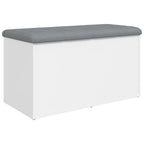 Panca contenitore bianca 82x42x45 cm in legno ingegnerizzato