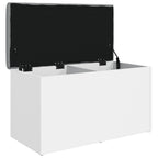 Panca contenitore bianca 82x42x45 cm in legno ingegnerizzato