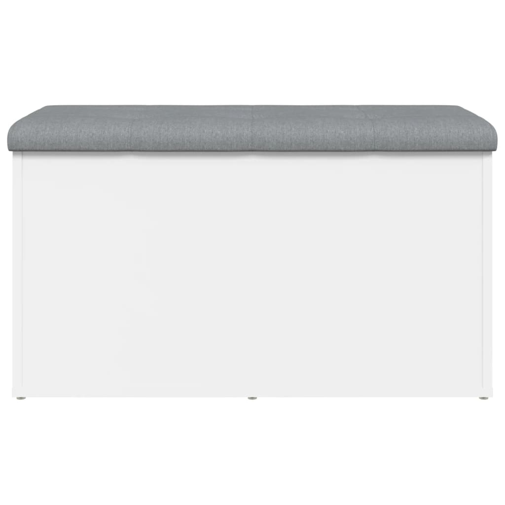 Panca contenitore bianca 82x42x45 cm in legno ingegnerizzato