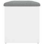 Panca contenitore bianca 82x42x45 cm in legno ingegnerizzato