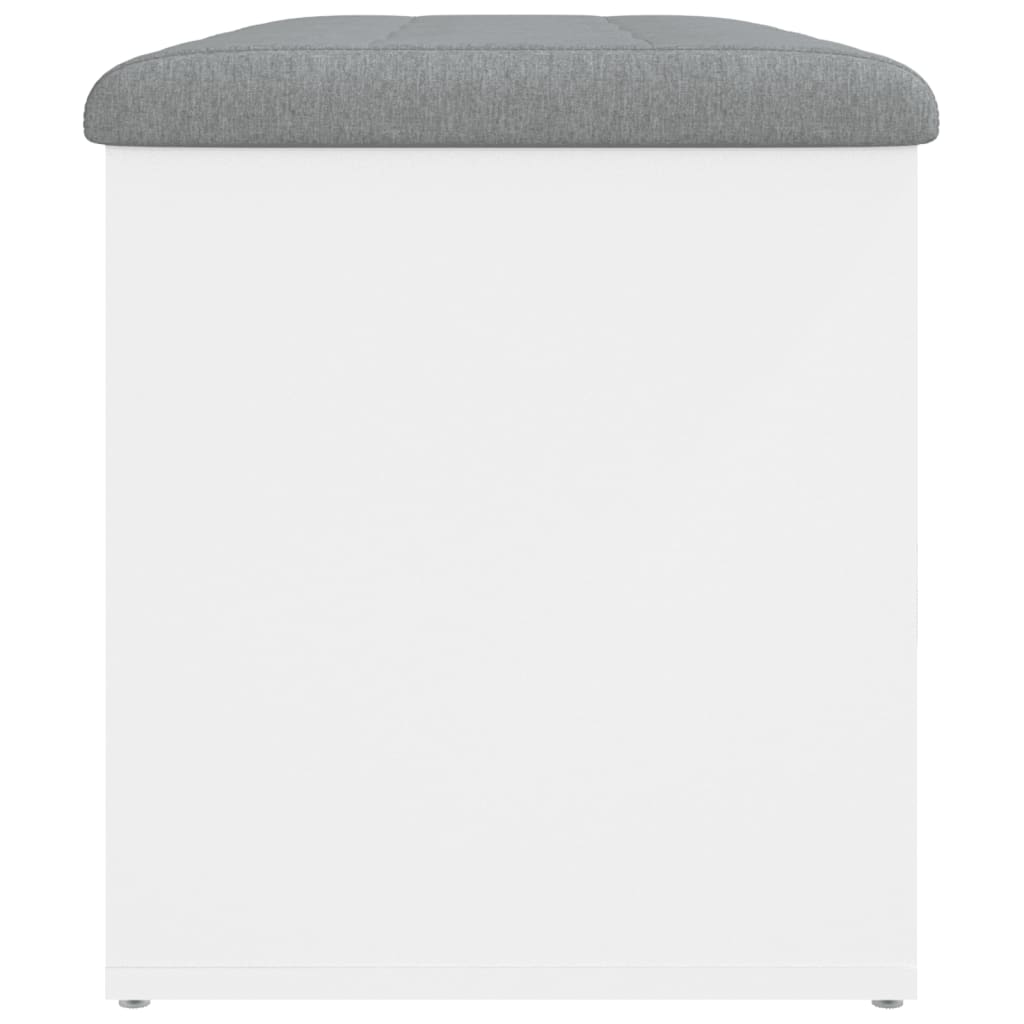 Panca contenitore bianca 82x42x45 cm in legno ingegnerizzato