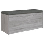 Panca Portaoggetti Grigio Sonoma 102x42x45 cm Legno Multistrato