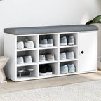 Panca Porta Scarpe Bianca 102x32x50 cm in Legno Multistrato