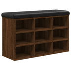 Panca Porta Scarpe Rovere Marrone 82x32x50cm Legno Multistrato