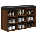 Panca Porta Scarpe Rovere Marrone 82x32x50cm Legno Multistrato