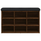 Panca Porta Scarpe Rovere Marrone 82x32x50cm Legno Multistrato