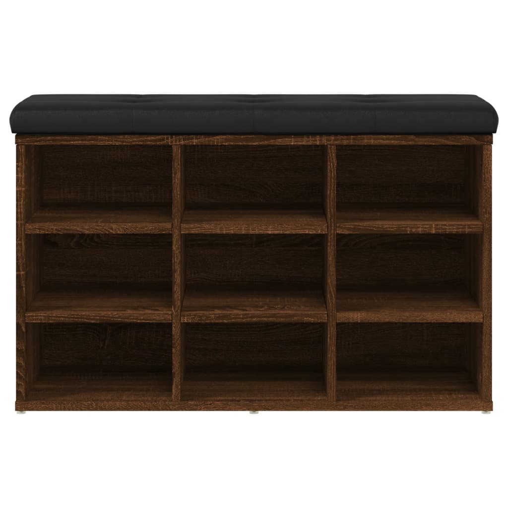 Panca Porta Scarpe Rovere Marrone 82x32x50cm Legno Multistrato