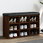 Panca Porta Scarpe Rovere Marrone 82x32x50cm Legno Multistrato