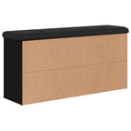 Panca Porta Scarpe Nera 102x32x50 cm in Legno Multistrato