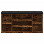 Panca Porta Scarpe Rovere Fumo 102x32x50 cm Legno Multistrato