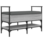 Panca Porta Scarpe Grigio Sonoma 85,5x42x57,5 cm