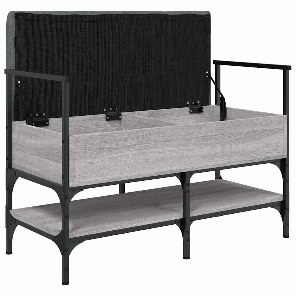 Panca Porta Scarpe Grigio Sonoma 85,5x42x57,5 cm