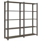 Scaffale a 5 Livelli Grigio 170x38x170 cm in Legno di Pino