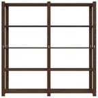 Scaffale a 5 Livelli Marrone 170x38x170 cm in Legno di Pino