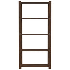 Scaffale a 5 Livelli Marrone 80x38x170 cm in Legno di Pino
