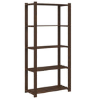 Scaffale a 5 Livelli Marrone 80x38x170 cm in Legno di Pino