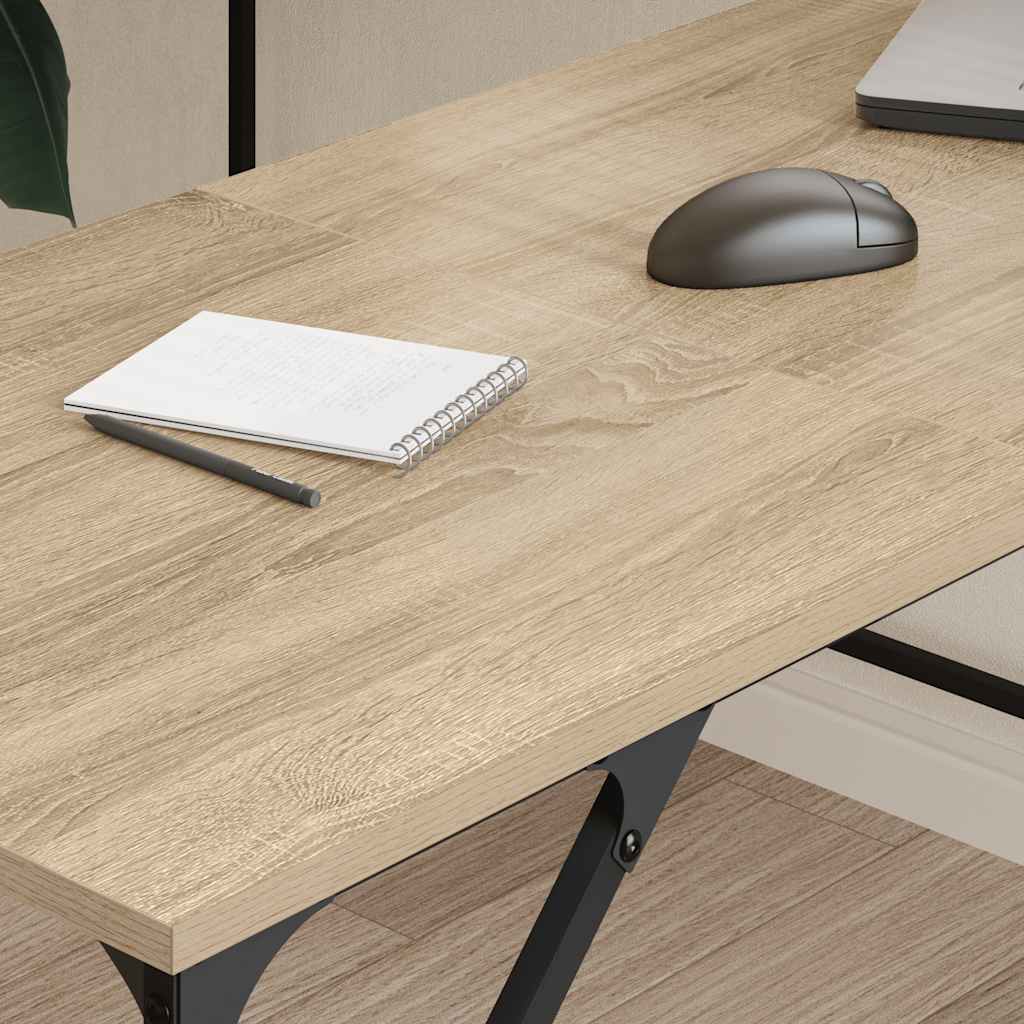 Scrivania Rovere Sonoma 149x149x75 cm in Legno Multistrato