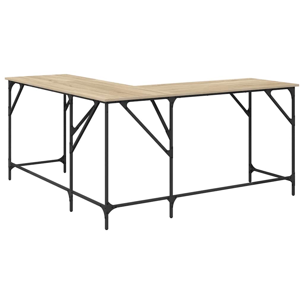 Scrivania Rovere Sonoma 149x149x75 cm in Legno Multistrato