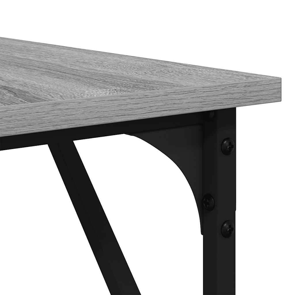 Scrivania Grigio Sonoma 149x149x75 cm in Legno Multistrato