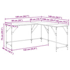 Scrivania Grigio Sonoma 149x149x75 cm in Legno Multistrato