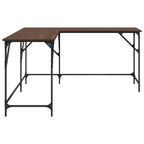 Scrivania Rovere Marrone 149x149x75 cm in Legno Multistrato