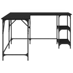 Scrivania Nera 139x139x75 cm in Legno Multistrato