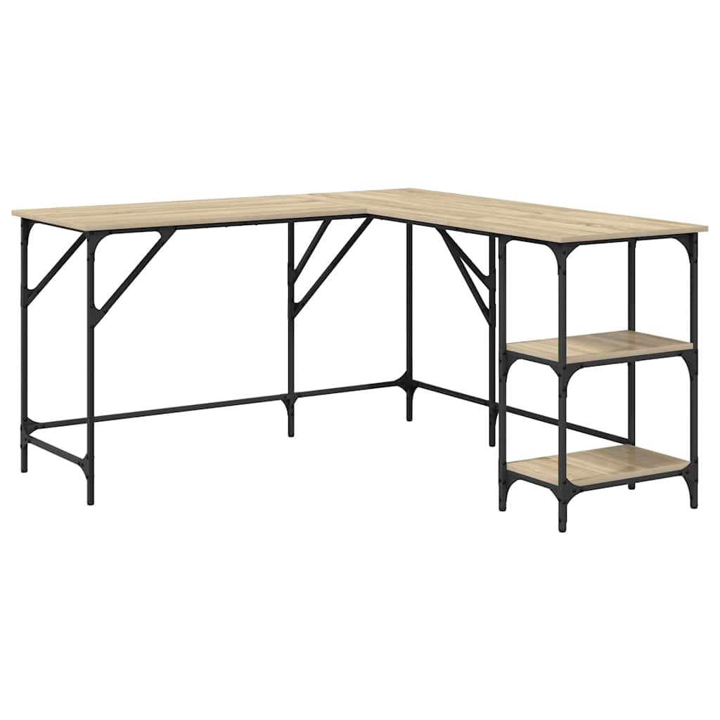 Scrivania Rovere Sonoma 139x139x75 cm in Legno Multistrato