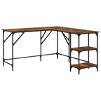 Scrivania Rovere Fumo 139x139x75 cm in Legno Multistrato