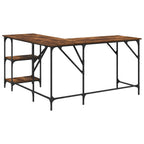 Scrivania Rovere Fumo 139x139x75 cm in Legno Multistrato