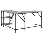 Scrivania Grigio Sonoma 139x139x75 cm in Legno Multistrato