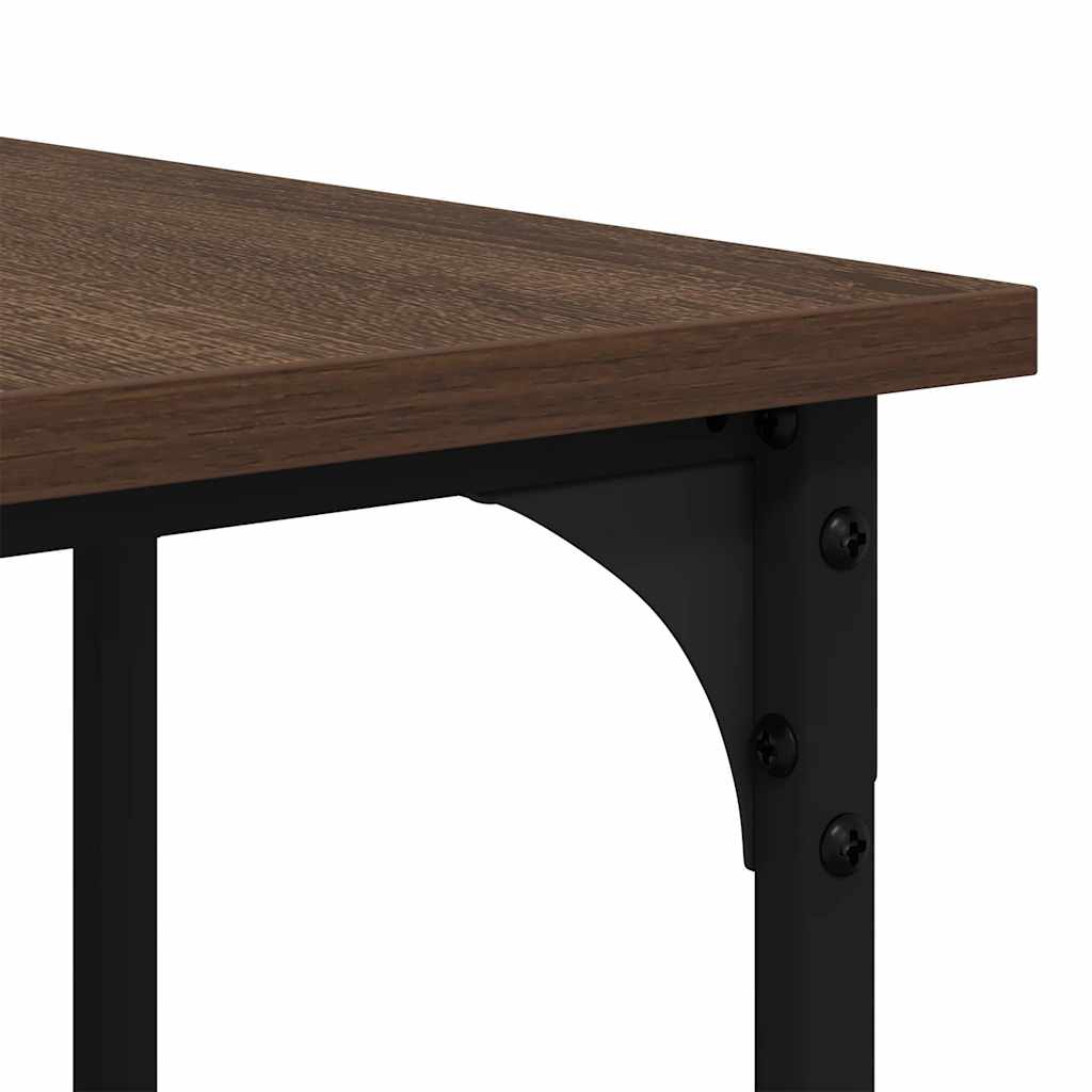 Scrivania Rovere Marrone 139x139x75 cm in Legno Multistrato