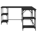 Scrivania Nera 139x139x75 cm in Legno Multistrato
