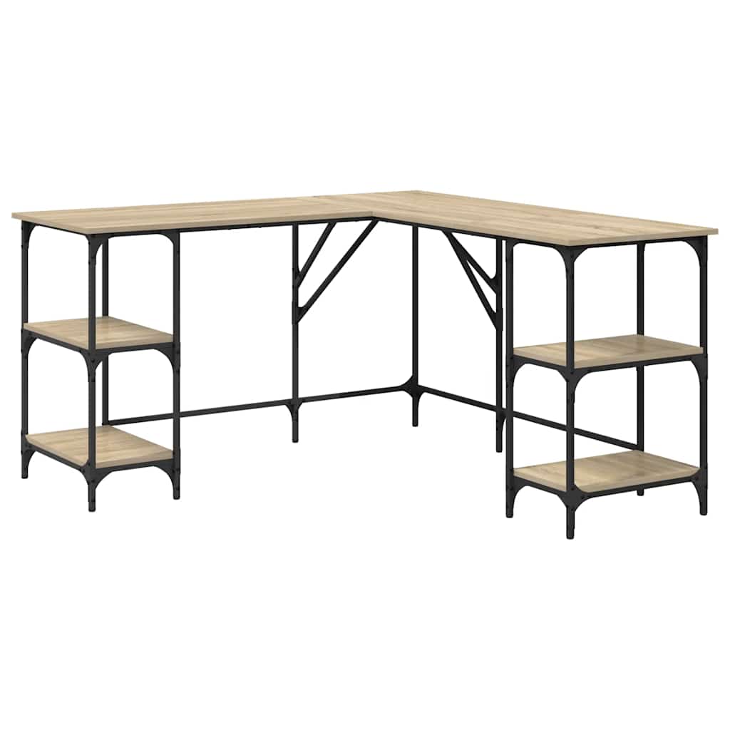Scrivania Rovere Sonoma 139x139x75 cm in Legno Multistrato