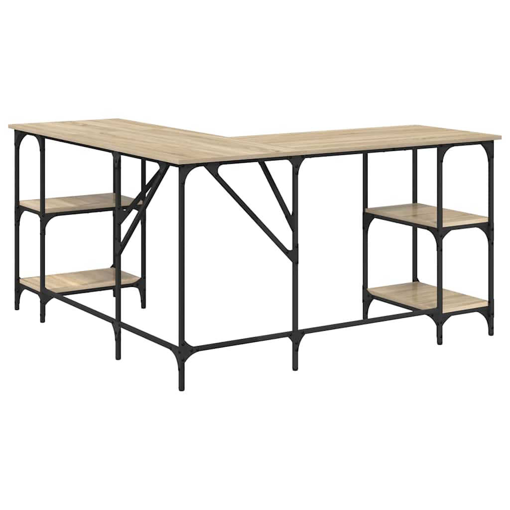 Scrivania Rovere Sonoma 139x139x75 cm in Legno Multistrato