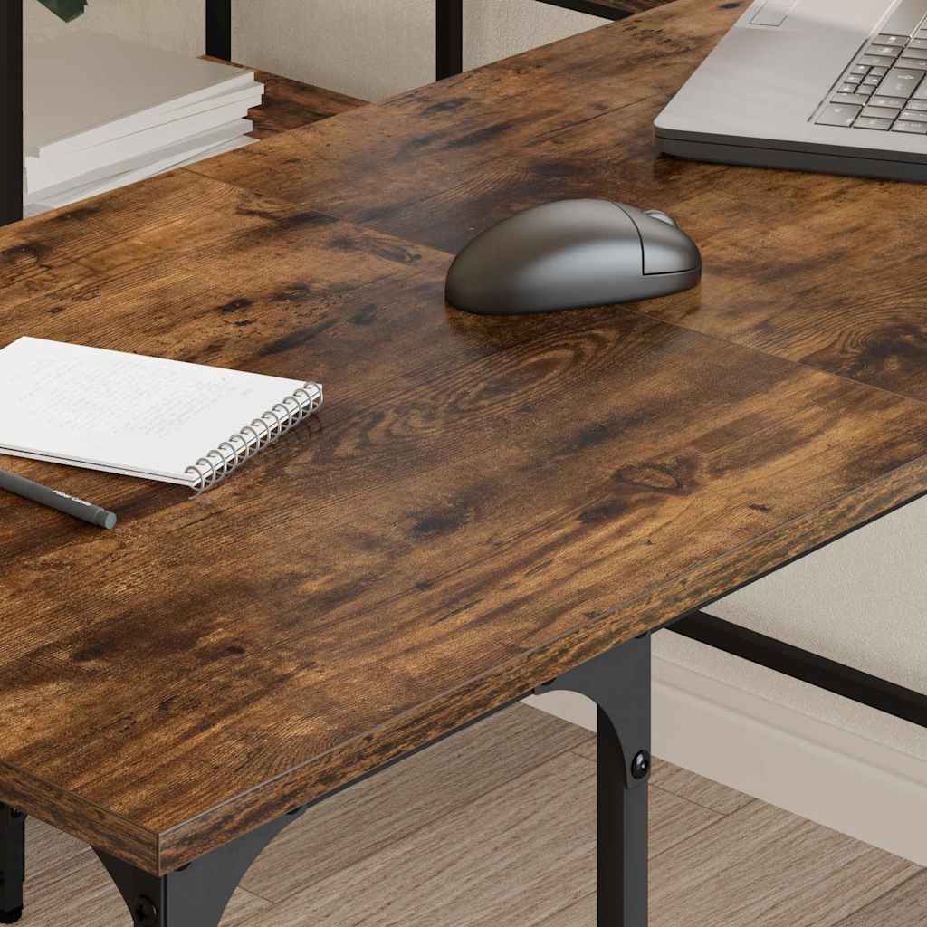 Scrivania Rovere Fumo 139x139x75 cm in Legno Multistrato