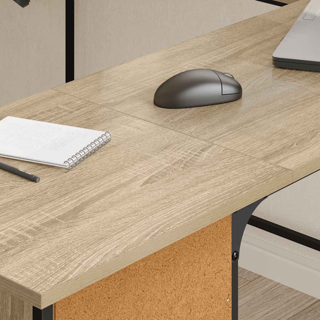 Scrivania Rovere Sonoma 141x141x75 cm in Legno Multistrato