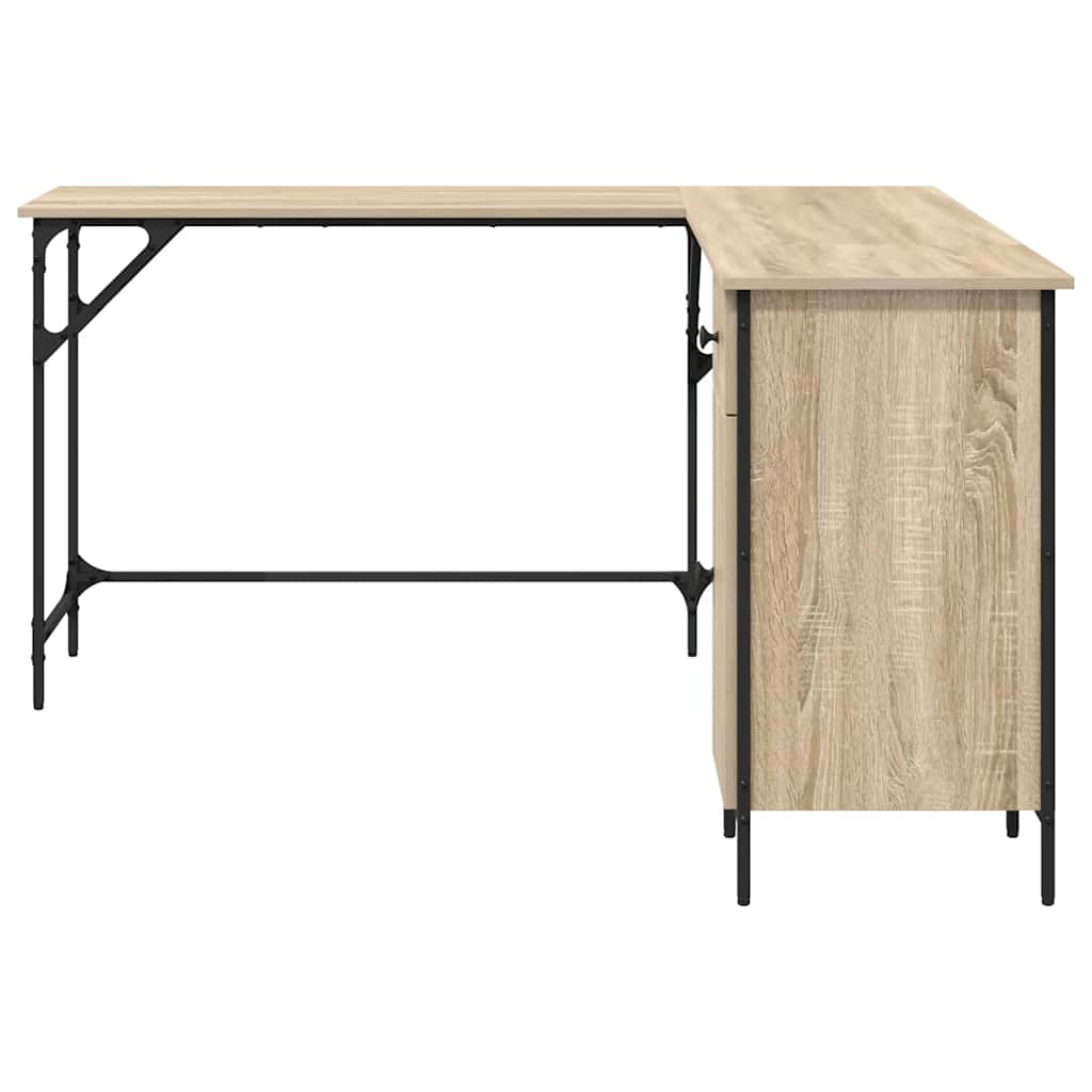 Scrivania Rovere Sonoma 141x141x75 cm in Legno Multistrato