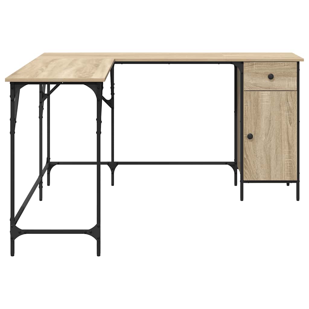 Scrivania Rovere Sonoma 141x141x75 cm in Legno Multistrato