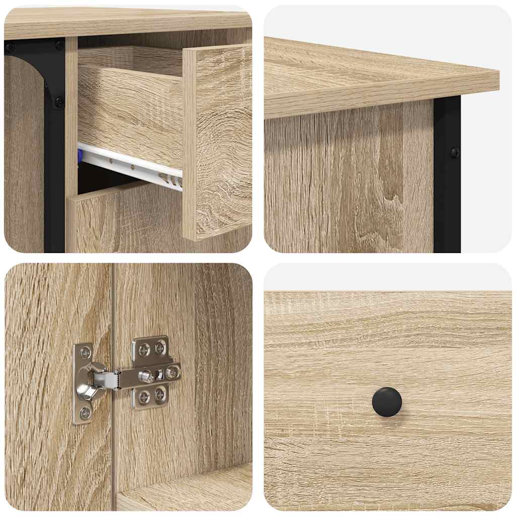 Scrivania Rovere Sonoma 141x141x75 cm in Legno Multistrato