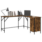 Scrivania Rovere Fumo 141x141x75 cm in Legno Multistrato