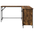 Scrivania Rovere Fumo 141x141x75 cm in Legno Multistrato