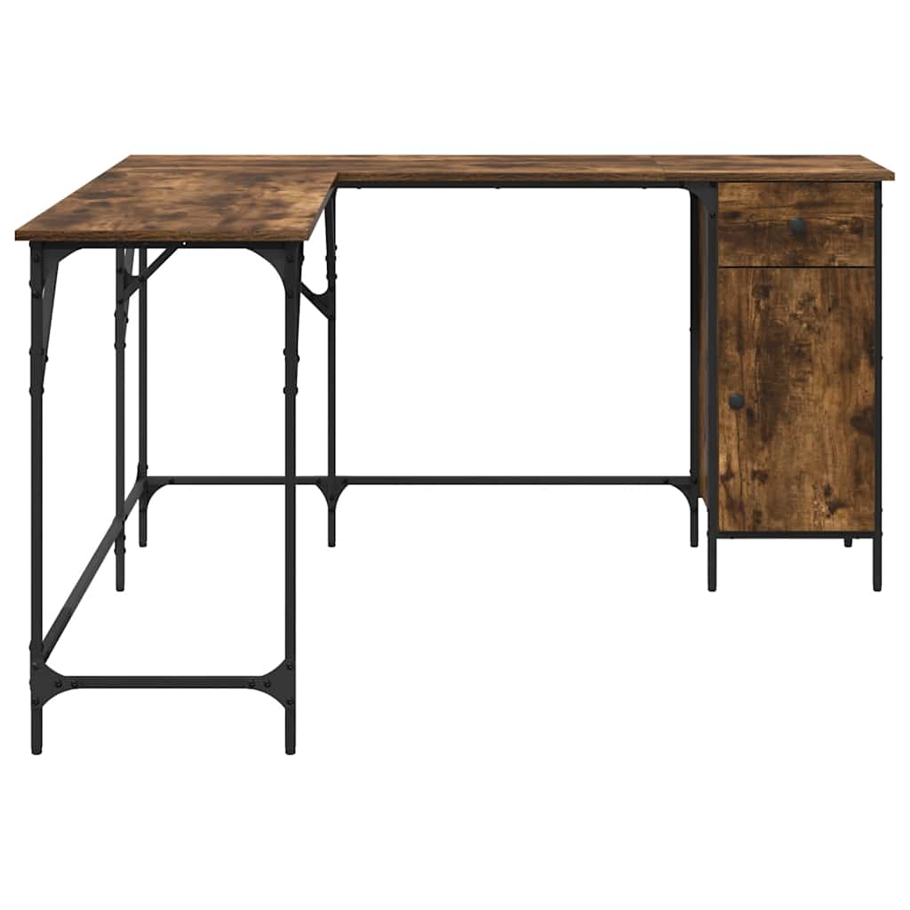 Scrivania Rovere Fumo 141x141x75 cm in Legno Multistrato