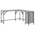 Scrivania Grigio Sonoma 141x141x75 cm in Legno Multistrato