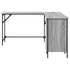 Scrivania Grigio Sonoma 141x141x75 cm in Legno Multistrato